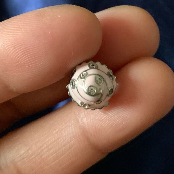 Retired Rare Pandora Pink Cupcake Bead Charm w/ CZ Stones EUC - Picture 7 of 8